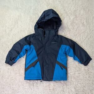 Yingjielide Kids 3-4 Winter Ski Snow Jacket Navy Blue Fleece Lined Hooded